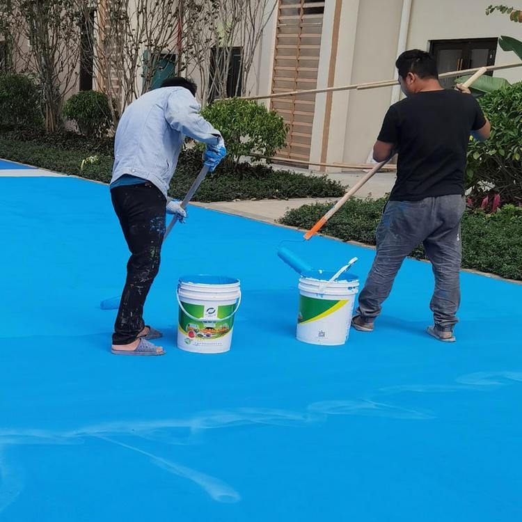 在水泥基礎(chǔ)上鋪設(shè)彈性減震型丙烯酸球場面層工藝-國標(biāo)材料