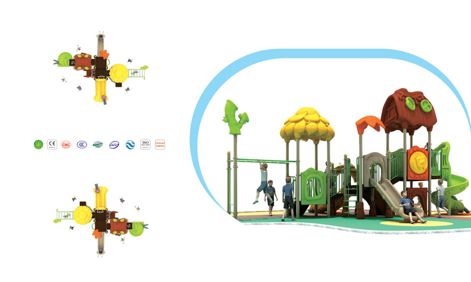 兒童滑梯森林樹屋YH-4H07A.