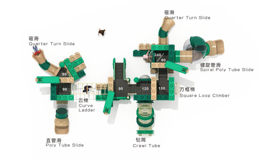 幼兒園滑梯YH-16H02X-B 幼兒園滑梯YH-16H02X-B