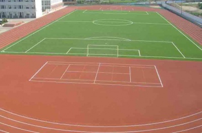 河南商丘職業(yè)技術(shù)學(xué)院透氣式塑膠跑道_戶外運(yùn)動(dòng)地面案例_廣東