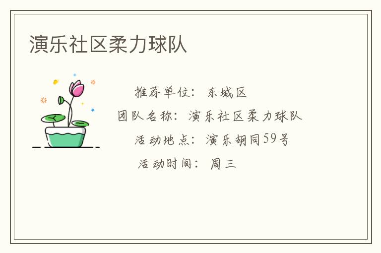 演樂社區(qū)柔力球隊