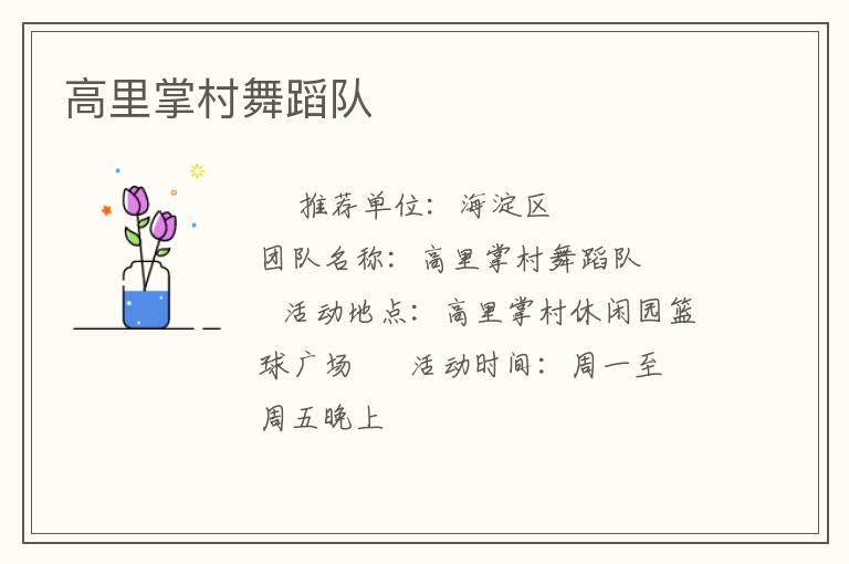 高里掌村舞蹈隊(duì)