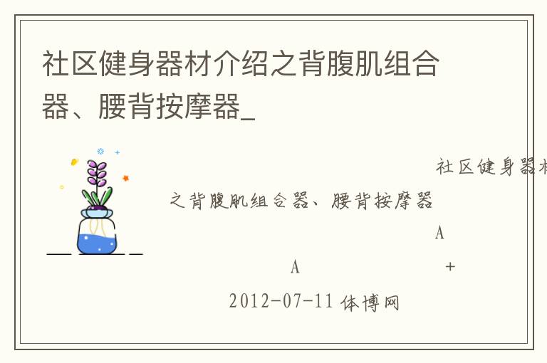 社區(qū)健身器材介紹之背腹肌組合器、腰背按摩器_