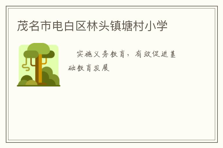 茂名市電白區(qū)林頭鎮(zhèn)塘村小學