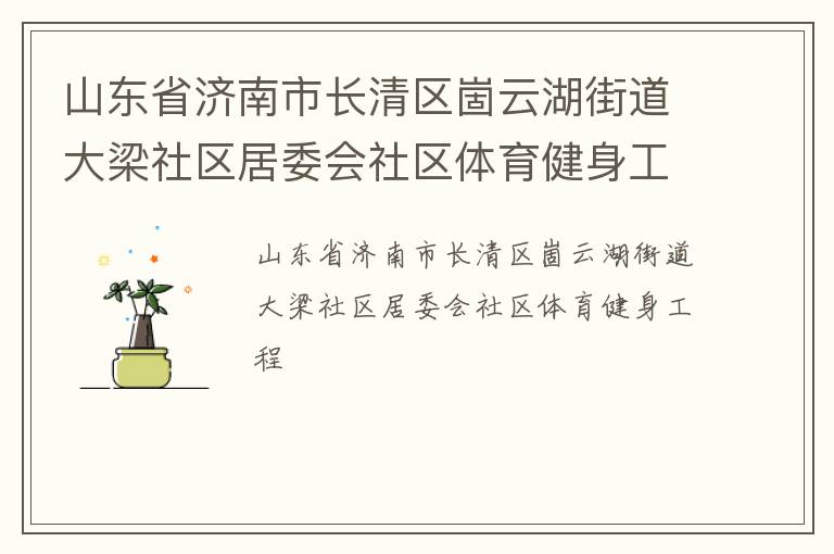 山東省濟南市長清區(qū)崮云湖街道大梁社區(qū)居委會社區(qū)體育健身工程