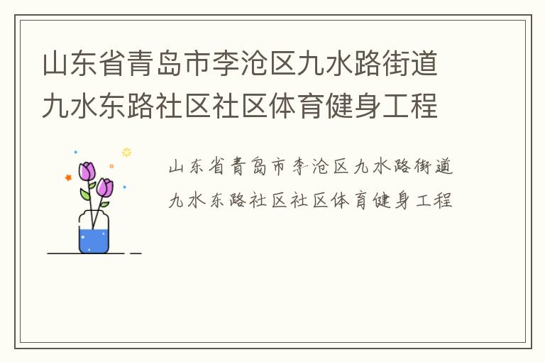 山東省青島市李滄區(qū)九水路街道九水東路社區(qū)社區(qū)體育健身工程