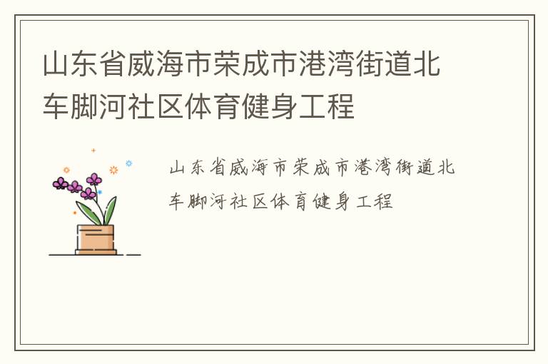 山東省威海市榮成市港灣街道北車(chē)腳河社區(qū)體育健身工程
