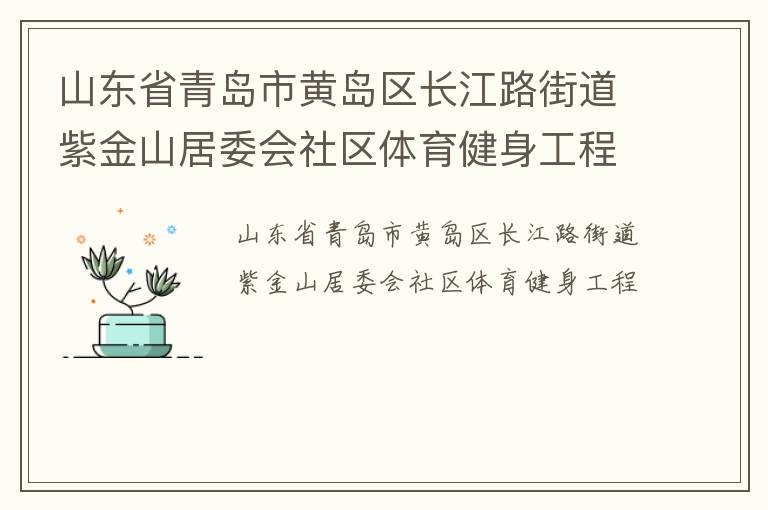 山東省青島市黃島區(qū)長(zhǎng)江路街道紫金山居委會(huì)社區(qū)體育健身工程