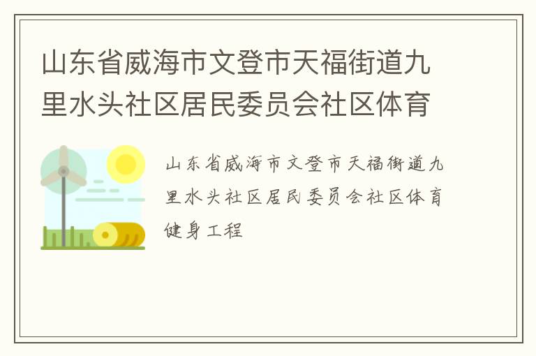 山東省威海市文登市天福街道九里水頭社區(qū)居民委員會(huì)社區(qū)體育健身工程