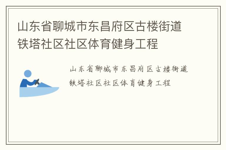 山東省聊城市東昌府區(qū)古樓街道鐵塔社區(qū)社區(qū)體育健身工程