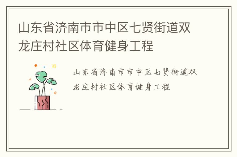山東省濟(jì)南市市中區(qū)七賢街道雙龍莊村社區(qū)體育健身工程