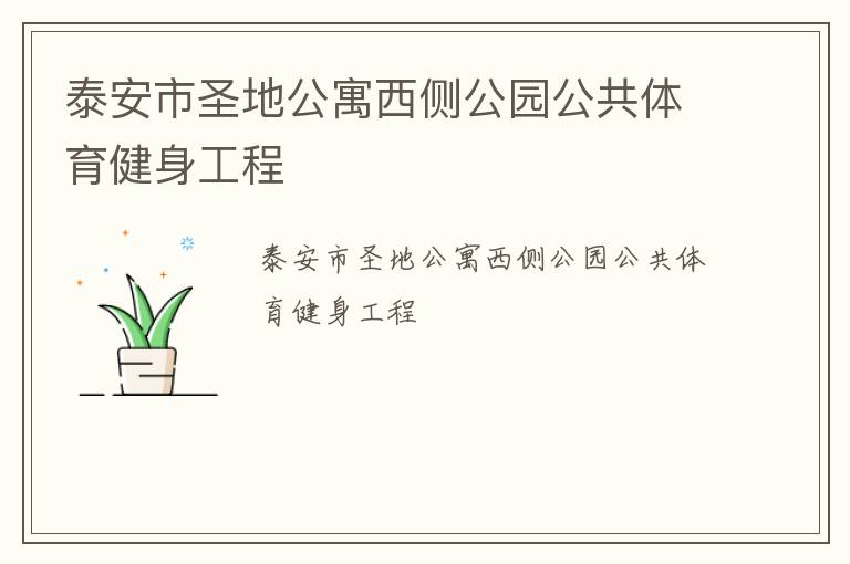 泰安市圣地公寓西側(cè)公園公共體育健身工程