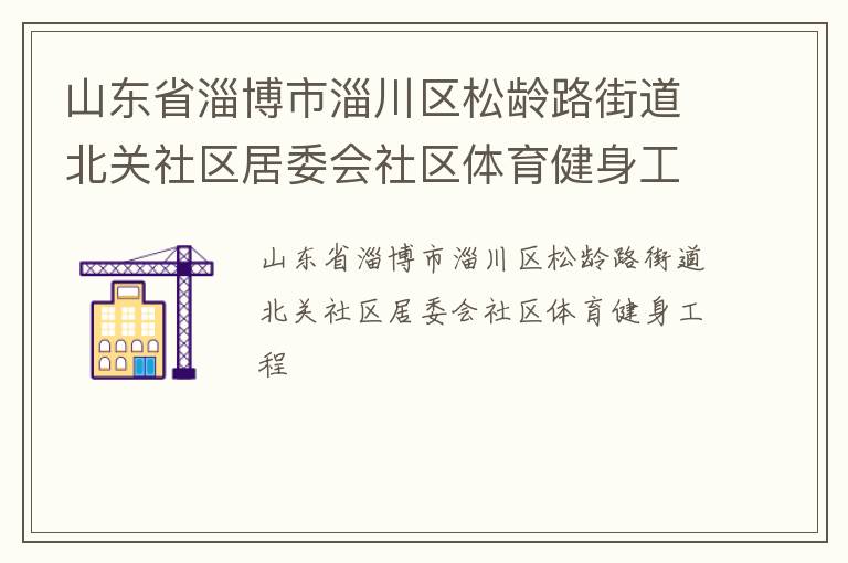 山東省淄博市淄川區(qū)松齡路街道北關(guān)社區(qū)居委會社區(qū)體育健身工程