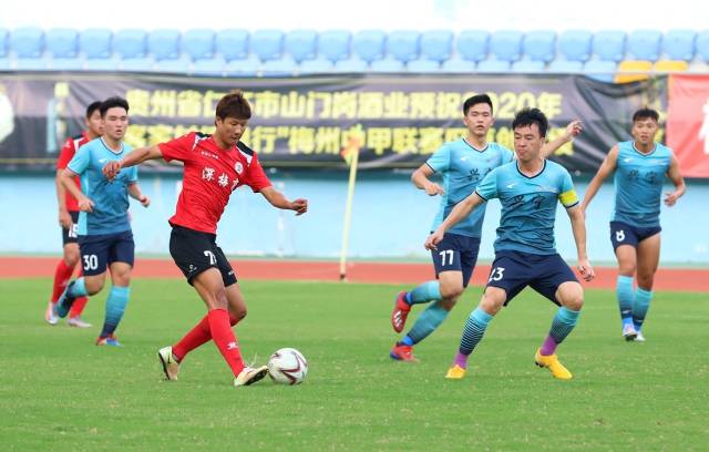 梅州市足聯(lián)賽甲級：梅縣深梅商vs興寧足協(xié)。（市體育局供圖）