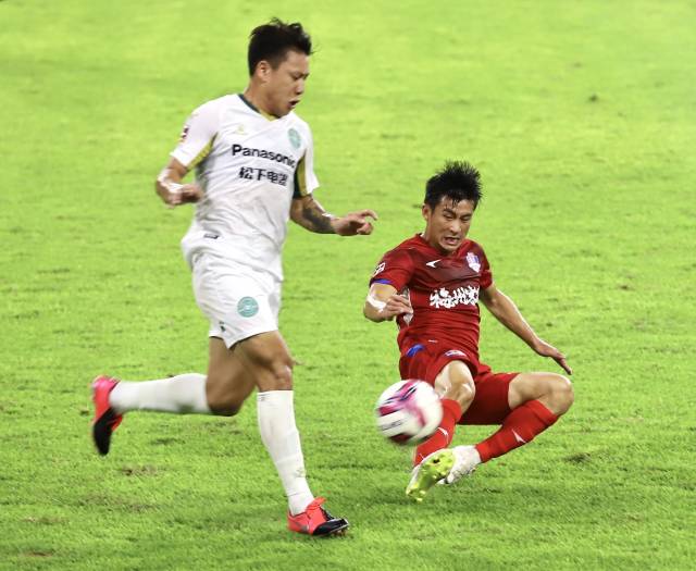 2020年9月24日中甲聯(lián)賽梅州五華vs浙江綠城。（市體育局供圖）