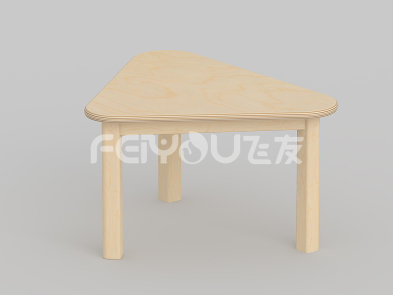 兒童樺木三角桌-081
