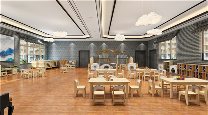南方幼兒園室內整體設計:新中式教室 南方幼兒園室內整體設計:新中式教室