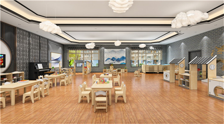 南方幼兒園室內整體設計:新中式教室 南方幼兒園室內整體設計:新中式教室
