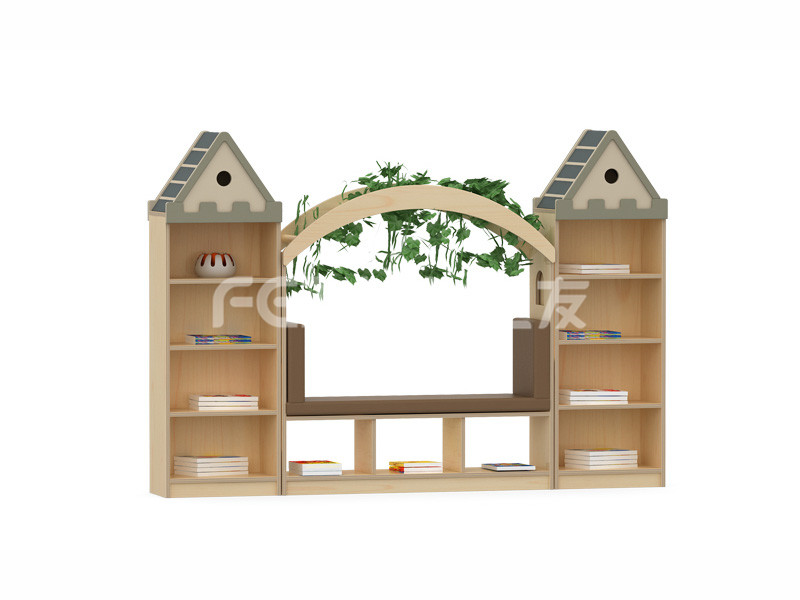 幼兒園實木家具寶寶學習互動楓木多功能組合柜閱讀柜.jpg
