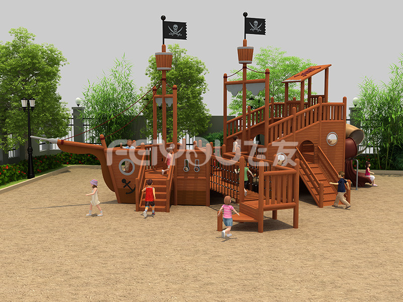 木質組合滑梯-002