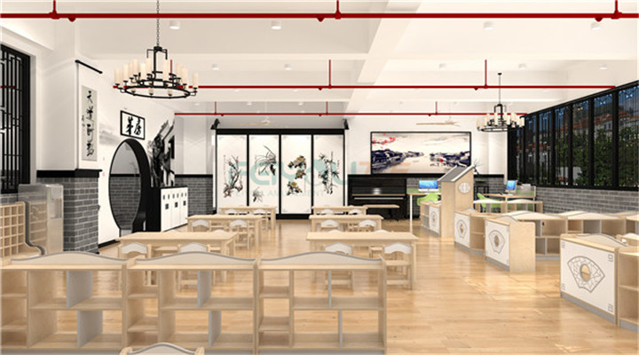 南方幼兒園室內整體設計:中式教室 南方幼兒園室內整體設計:中式教室