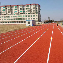 學校綠色環(huán)保復合型塑膠跑道 廠家直銷塑膠跑道材料 運動場館體育操場田徑運動跑道 塑膠跑道