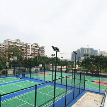 【藝創(chuàng)】新國標(biāo)硅pu球場廠家施工 安徽室外丙烯酸籃球場地坪工程