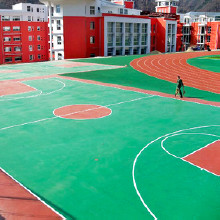 北京石景山區(qū)硅PU彈性塑膠地面施工籃球場(chǎng)面層建設(shè)