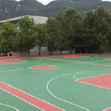 硅PU球場 廠家直銷學校操場硅pu球場材料 室外籃球場塑膠地面硅pu籃球場施工 硅PU球場 新國標硅PU籃球場