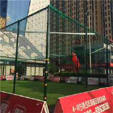 體育設施球場圍網(wǎng) 足球場鋼絲網(wǎng)勾花護欄網(wǎng) 操場4米高圍網(wǎng)墨綠色隔離柵