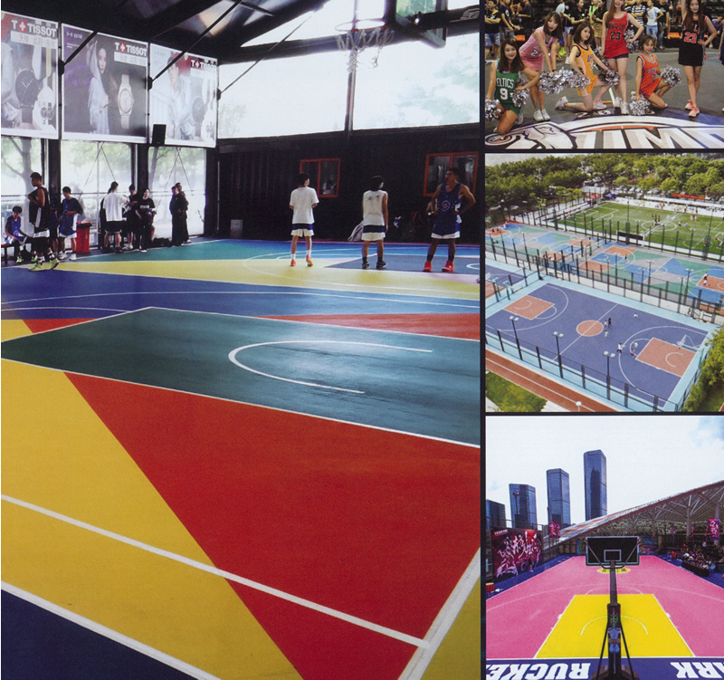 GT預制橡膠球場顏色定制設計方案